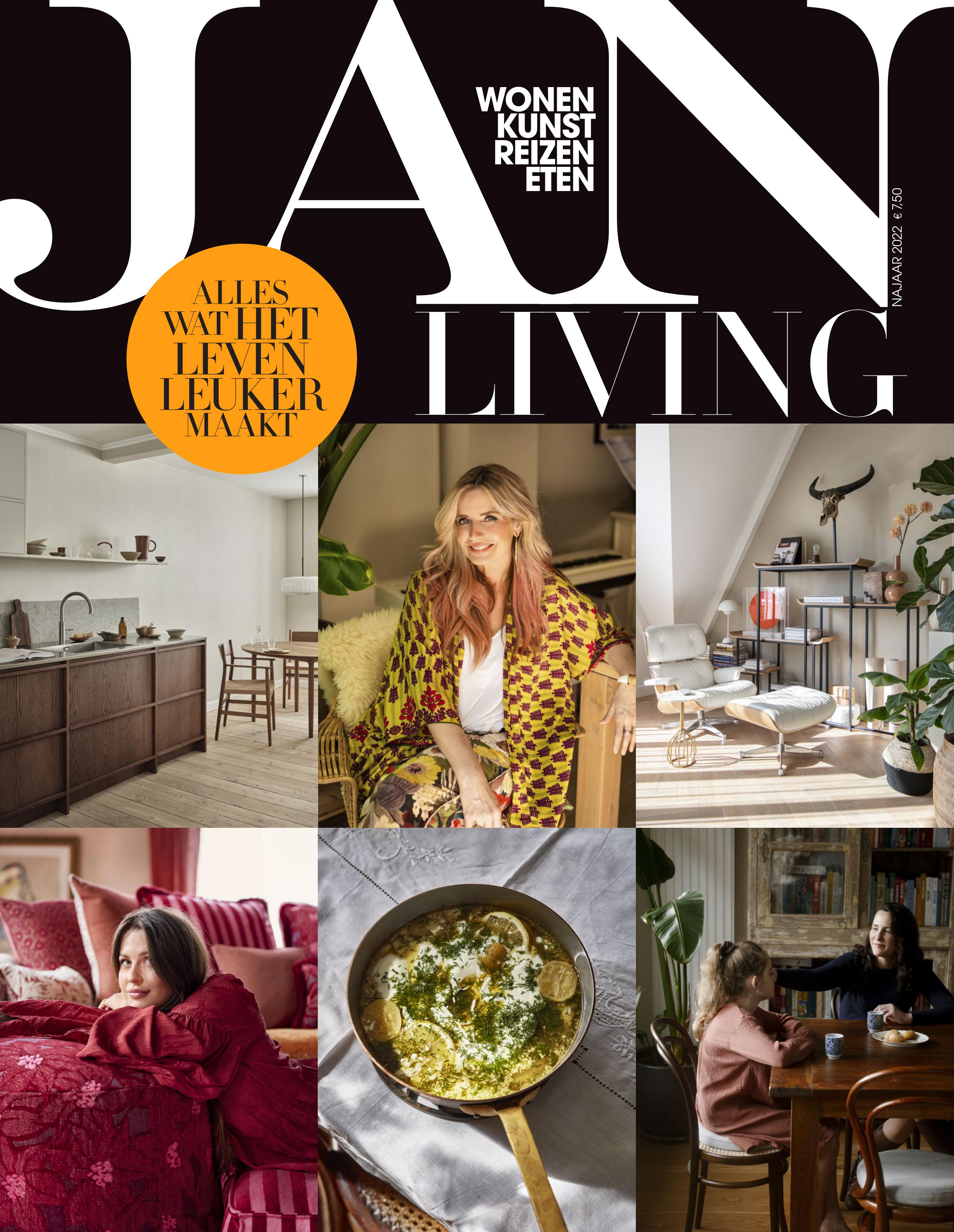 JAN Living editie 2 2022 - tijdschrift - wonen - kunst - recepten - tuin en balkon